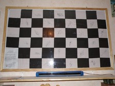 Drapeau damier 2007 152x91cm signé 21 pilotes de F1 schumacher, alonso, massa...