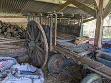 charrette a bois ancienne pour