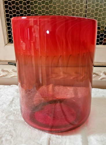 Vintage vase verre souffle - en,