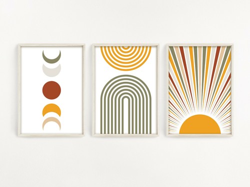 Minimalist abstract sun - minimalist, and