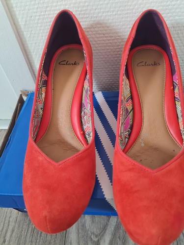 Escarpins clarks corail - escarpins,