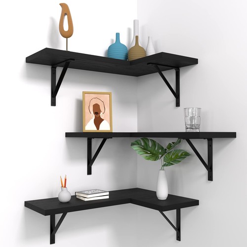 Corner floating shelves set - corner,