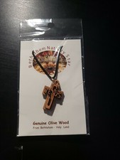 Olive Wood Cross Pendant
