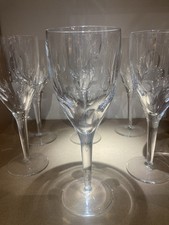 John Rocha / Waterford. Suite De 6 Grands Verres à Vin En Cristal. H: 25 cm