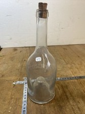 N.45 Ancienne bouteille carafe absinthe XIXe Cusenier verre soufflé 23cm rare