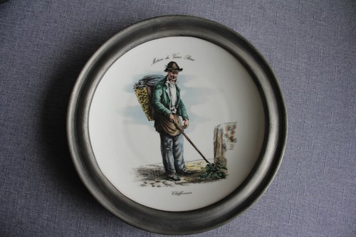 Assiette murale étain et - assiette,