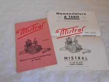 Moteur vélo Le Mistral 50cc 50-E-2 pièces et manuel d'atelier années 50