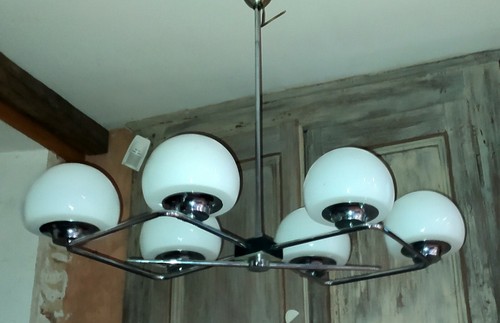 Lustre design chromé - lustre,