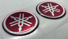 2pcs x Yamaha sticker (Ø 50mm) Domed 3D Decals