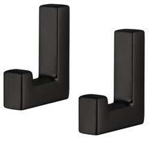 2x Patères Carré Noir