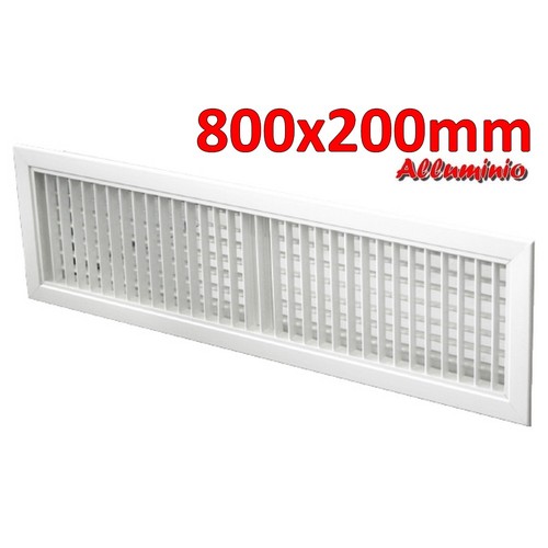 Grille soufflage alu blanc - de,