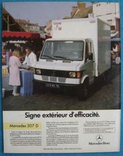Publicité Papier - Véhicule Utilitaire Mercedes 307 D De 1985