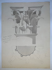 Dessin d'architecture École Architecture Nantes J. Zannier 1950 G6834