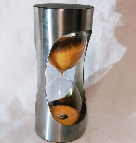 Sablier 1970 inox signé - sablier,