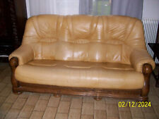 canapé 3 places plus 2 fauteuils cuir