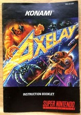 AXELAY - NOTICE SEULE 100% ORIGINALE SUPER NINTENDO SNES NTSC USA - Booklet Only