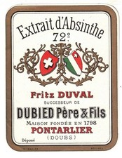 Ancienne étiquette Absinthe