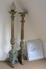 Paire de torchères Empire en bronze doré – XIXe siècle