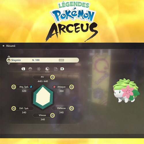 Shaymin niveaux effort max - d'effort,