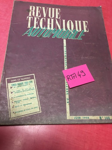 Revue technique automobile - technique,