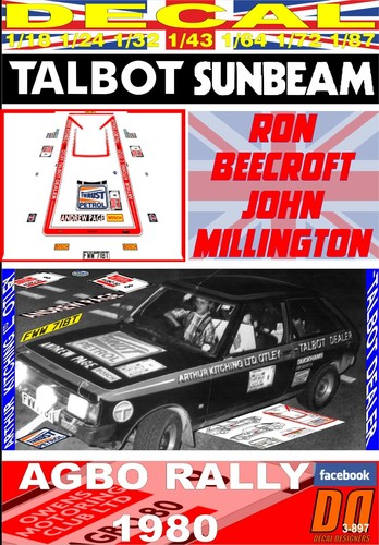 Decal talbot sunbeam ron - sunbeam,