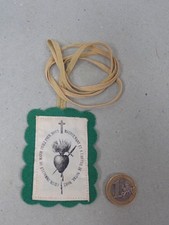 Ancien reliquaire de cou de statue  / ex voto -  Coeur immaculé de Marie