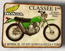 plaque métal vintage Honda 125 SL