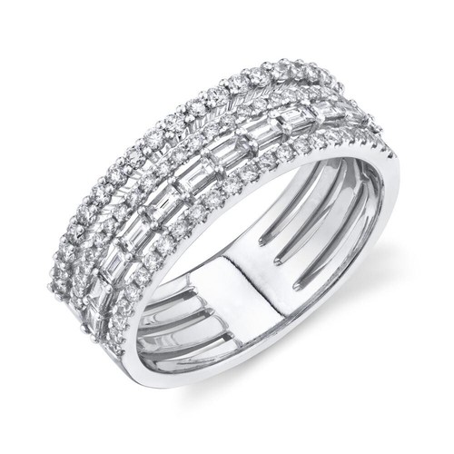 Bague large quatre rangées - bague,