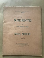 Albert Arnaud Partition Andante pour Violon, Violoncelle et Piano 