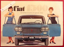 ● FIAT 1500 dépliant / catalogue 4p - La voiture moyenne de grande classe
