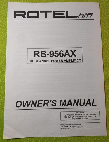 Rotel 956ax six channel - rb-956ax,