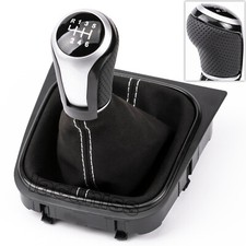 6 VITESSES POMMEAU LEVIER DE VITESSE Alcantara SOUFFLET pour VW GOLF 5 V & 6 VI