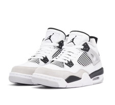 Air Jordan 4 Retro Baskets pour Homme - Blanc/Gris Neutre/Noir, EU 43