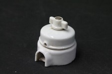 Ancien Interrupteur Porcelaine Commutateur Rotatif Art Déco Style Vintage Rétro