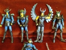 Rare Lot 5 Figurines Bandai Saint Seiya Chevalier Du Zodiaque Chevalier Noir