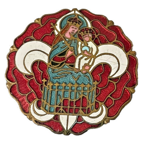 Broche bronze émaillée - broche,