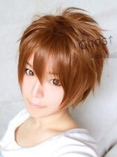 Card-captor Sakura LI SYAORAN Cosplay Perruque perruque courte marron brown h...