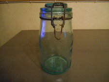 Ancien Bocal en verre vert