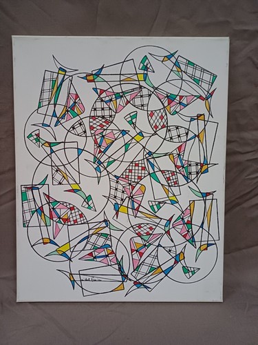 Tableau contemporain abstrait - tableau,
