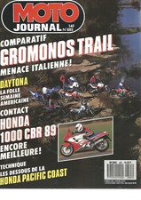 MOTO JOURNAL N°885 COMP. GROMONOS TRAIL /HONDA 1000 CBR 89 / HONDA PACIFIC COAST