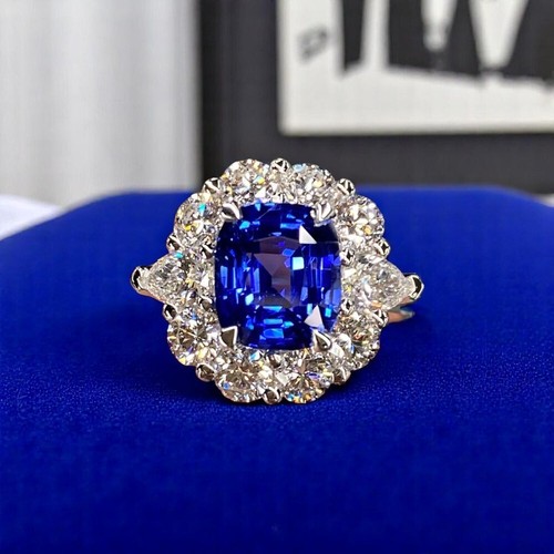 Bague mariage saphir bleu 4 - saphir,
