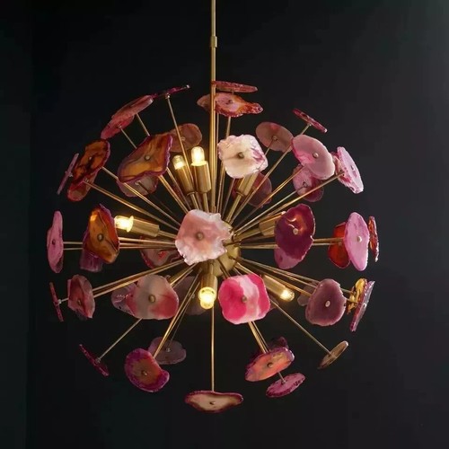 Siècle rose agate pierre - rose,