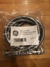 Brand New GE 4 ft Washer Inlet Hose 2 Pack Hot and Cold WX14X10005 - Stainless 