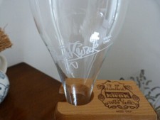 ** VERRE A BIERE KWAK, SUPPORT BOIS, VERRE 33 CL