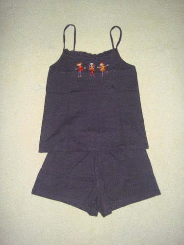 Pyjama court violet fantaisie - court,
