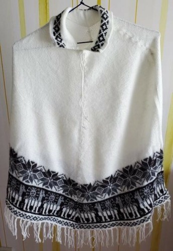 Alpaga tricot poncho - tricot, poncho: