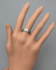 Bague anneau en argent gravé bretonne celtique T 54