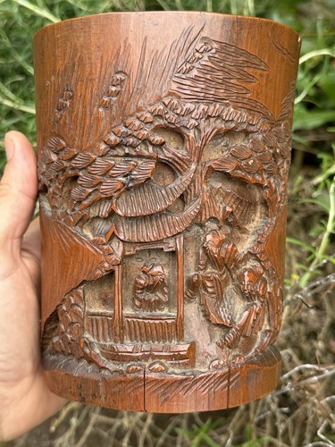 Ancien pot pinceaux - ancien, à