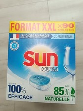 Tablettes SUN "Pack XXL" 90 Tout-En-1 85% naturelle Lave-Vaisselle Capsule 100%