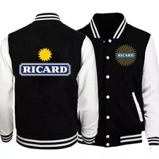 Veste ricard apero blouson unisexe type baseball université street automne hiver
